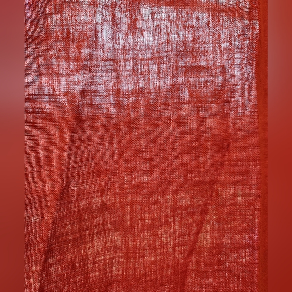 Restoration Hardware Linen Curtains Deep Red SET 50 x 108 - Picture 3 of 5